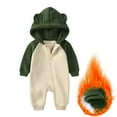 thumbnail image 1 of CYRBOKO Cotton Pajamas One-pieces for Baby Boys Girls, Casual Unisex Thermal Zip Up Long Sleeve Babys Pajamas Green Size 6-9 Months, 1 of 7