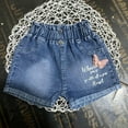 thumbnail image 1 of CYRBOKO Denim Shorts for Toddler Girls, Gift Casual Summer Elastic Waist Jean Shorts Blue Size 4 T, 1 of 4