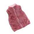 thumbnail image 1 of CYRBOKO Fleece Vests for Girls, Thermal Sleeveless Winter Full Zip Fall&Winter Tops Watermelon Red Size 5-6 T, 1 of 3