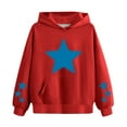 thumbnail image 1 of CYRBOKO Girl's Sweatshirts, Soft Autumn Casual Crew Neck Pullover with Long Sleeve Red Size 7-8 T, 1 of 4