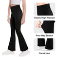 thumbnail image 1 of CYRBOKO Girls Active Leggings, Dancewear Casual Stretchy High Waist Wide-leg Bottoms Black Size 10-11 T, 1 of 7