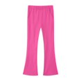 thumbnail image 1 of CYRBOKO Girls Active Leggings, Elastic Waist Cotton Stretchy Casual Wide-leg Bottoms Hot Pink Size 3-16 T, 1 of 6