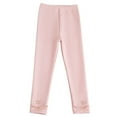 thumbnail image 1 of CYRBOKO Girls Active Leggings, Stretch Elastic Waist Lightweight Cotton Skinny Pants Pink Size 8-9 T, 1 of 3