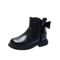 thumbnail image 1 of CYRBOKO Girls Ankle Boots, Comfort Casual Fall Winter Side Zip Girls Booties Girls Shoes Black Size 8.5 (Toddler), 1 of 8