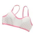 thumbnail image 1 of CYRBOKO Girls Bars, Breathable Cotton Cami Comfortable Soft Teen Girls Bras Pink Size 7-12 T, 1 of 3