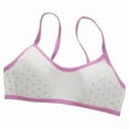 thumbnail image 1 of CYRBOKO Girls Bars, Comfortable Soft Cami Cotton Breathable Teen Girls Bras Purple Size 7-12 T, 1 of 6