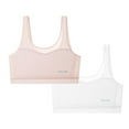 thumbnail image 1 of CYRBOKO Girls Bars, Soft Comfortable Breathable 2-Pack Cotton Seamless Bralettes Hot Pink Size 7-13 T, 1 of 9