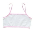 thumbnail image 1 of CYRBOKO Girls Bars, Soft Comfortable Cotton Breathable Cami Training Bras Pink Size 8-9 T, 1 of 3