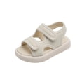 thumbnail image 1 of CYRBOKO Girls Beach Sandals, Hook&Loop Vacation Open Toes Non-Slip Kids Shoes Beige Size 8 (Toddler), 1 of 9