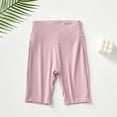 thumbnail image 1 of CYRBOKO Girls Bike Shorts, Elastic Waist Solid Color Dancewear Casual Short Leggings Pink Size 5-6T, 1 of 3