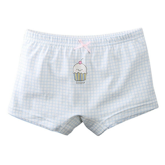 CYRBOKO Girls Boxers, Breathable Soft Thin Cotton Girls Underwear White Size 6-7 T