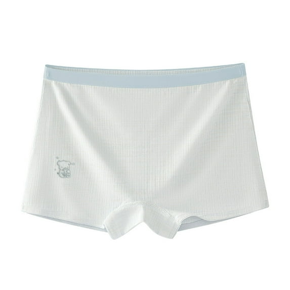 CYRBOKO Girls'Boxers, Soft Lightweight Cotton Elastic Waist Girls Underwear White Size 14-15 T