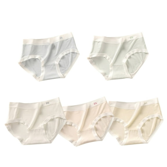 CYRBOKO Girls'Brief Underwear, Cotton Elastic Waist Soft 5 Pieces Hipster Panties Multicolor Size 16 T