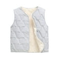 thumbnail image 1 of CYRBOKO Girls Cotton Vests, Thermal Sleeveless Inner Button Winter Tops Gray Size 5-6 T, 1 of 4