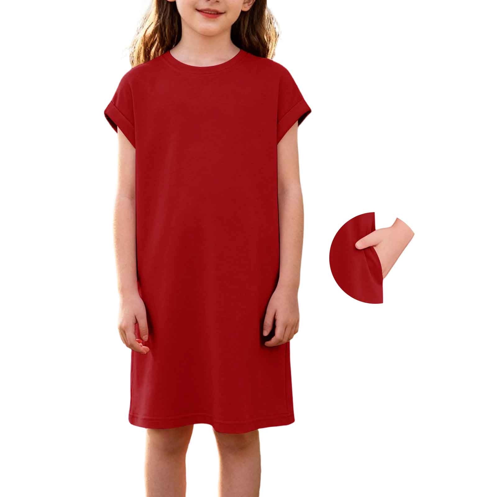 CYRBOKO Girls Dresses for Kids, Sleeveless Soft A-line Summer Dresses ...