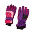 thumbnail image 1 of CYRBOKO Girls Fleece Gloves, Thermal Snow Waterproof Stretchy Winter Gloves Purple Size 9-15 T, 1 of 7