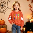 thumbnail image 1 of CYRBOKO Girls Halloween Sweatshirt 10-12, Pullover Crew Neck Long Sleeve Casual Holiday Top Orange, 1 of 7