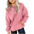 thumbnail image 1 of CYRBOKO Girls Hooddie Sweatshirts, Comfy Pullover Casual Autumn Long Sleeve Clothing Pink Size 9-10 T, 1 of 5