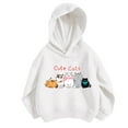 thumbnail image 1 of CYRBOKO Girls Hooddie Sweatshirts, Cotton Lightweight Comfy Autumn Clothing with Long Sleeve White Size 6-7 T, 1 of 3