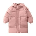 thumbnail image 1 of CYRBOKO Girls Hooded Jackets, Thermal Full Zip Casual Long Sleeve Winter Outerwear Pink Size 10-12 T, 1 of 6
