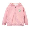 thumbnail image 1 of CYRBOKO Girls Hooded Jeckets, Athletic Long Sleeve Zip up Lightweight Outerwear with Pockets Pink Size 5-6 T, 1 of 8