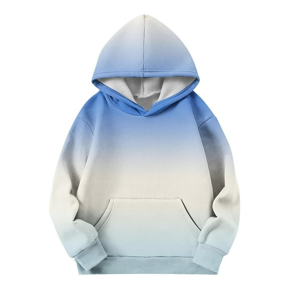 CYRBOKO Girls Hoodies, Thermal Stretchy Fall and Winter Long Sleeve Sweatshirts with Pocket White Size 5-6 T