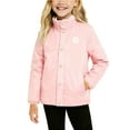 thumbnail image 1 of CYRBOKO Girls Jackets, Windproof Full Zip Lightweight Thermal Winter Outerwear Pink Size 7-8 T, 1 of 6