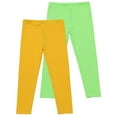 thumbnail image 1 of CYRBOKO Girls Leggings 2025, Cotton 2 Pieces Elastic Waist Thin Long Bottoms Mint Green Size 5-6 T, 1 of 2