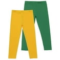 thumbnail image 1 of CYRBOKO Girls Leggings 2025, Cotton 2 Pieces Thin Elastic Waist Long Bottoms Green Size 7-8 T, 1 of 2