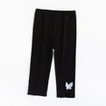 thumbnail image 1 of CYRBOKO Girls Leggings 2025, Cotton Comfy Elastic Waist Stretch Summer Pants Black Size 10-11 T, 1 of 3