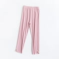 thumbnail image 1 of CYRBOKO Girls Leggings, Cotton Elastic Waist Thin Stretch Summer Pants Pink Size 10-12 T, 1 of 6