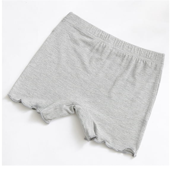 CYRBOKO Girls Leggings, Stretchy Soft Elastic Waist Casual Summer Shorts Gray Size 12-13 T