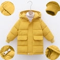thumbnail image 1 of CYRBOKO Girls Long Winter Coats, Thickened Full Zip Thermal Long Sleeve Kids Clothing Yellow Size 7-8 T, 1 of 7
