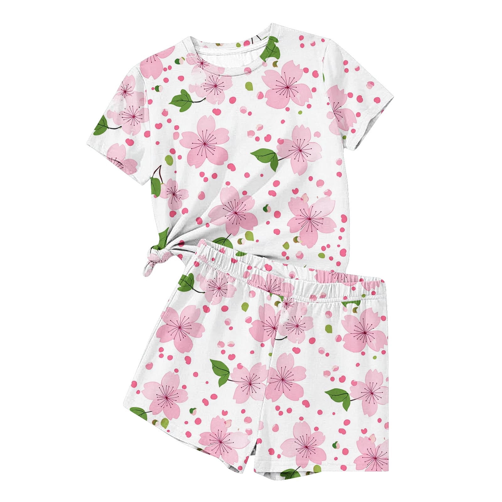 CYRBOKO Girls Outfit Sets, Athletic Summer Elastic Waist Short Sleeve ...