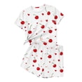 thumbnail image 1 of CYRBOKO Girls Outfit Sets, Casual Elastic Waist Short Sleeve Summer Two-piece Sets Multicolor Size 9-10 T, 1 of 7