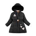 thumbnail image 1 of CYRBOKO Girls' Puffer Jackets, Cotton Thermal Loose Full Zip Winter Coats Black Size 6-7 T, 1 of 3