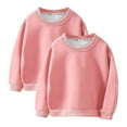 thumbnail image 1 of CYRBOKO Girls Pullover Sweatshirts, Cotton Long Sleeve Comfy Crew Neck Gril's Clothes Pink Size 6-7 T, 1 of 2