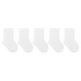 thumbnail image 1 of CYRBOKO Girls'Socks, Stretch Breathable Cotton 5 Pairs Athletic Socks White Size 9-12 T, 1 of 9