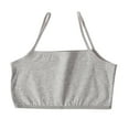 thumbnail image 1 of CYRBOKO Girls Sports Bars, Breathable Cami Comfortable Cotton Soft Training Bras Gray Size 12-13 T, 1 of 3