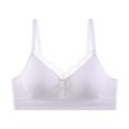 thumbnail image 1 of CYRBOKO Girls Sports Bra Top, Thin Soft Cami Breathable Comfortable Teen Girls Underwear White Size 15-16 T, 1 of 8