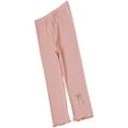 thumbnail image 1 of CYRBOKO Girls Summer Leggings, Casual Breathable Elastic Waist Stretch Tight Pants Pink Size 6 T, 1 of 3