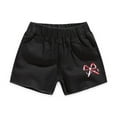 thumbnail image 1 of CYRBOKO Girls Summer Shorts, Vacation Cotton Casual Elastic Waist Cargo Shorts Black Size 7-8T, 1 of 3