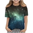 thumbnail image 1 of CYRBOKO Girls Summer T-shirts, Casual Short Sleeve Comfy Crewneck Graphic Tees Multicolor Size 11-12 T, 1 of 7