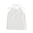 thumbnail image 1 of CYRBOKO Girls Summer Tank Tops, Spaghetti Straps Sleeveless Casual Cotton Summer Undershirts White Size 6-7 T, 1 of 3