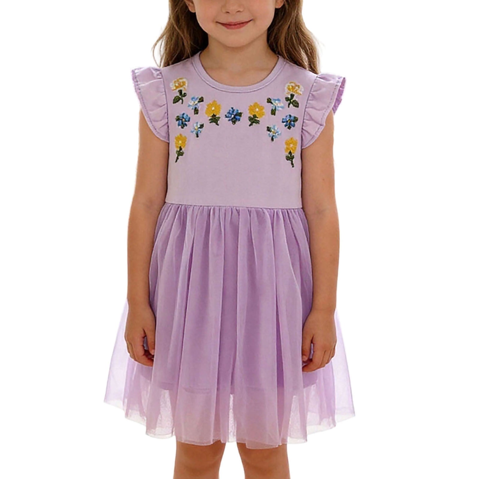 CYRBOKO Girls Sundresses, Summer Dancewear Sleeveless A-line Casual ...