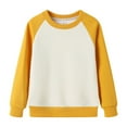 thumbnail image 1 of CYRBOKO Girls Sweatshirts, Cotton Autumn Pullover Crew Neck Long Sleeve Tops Yellow Size 11-12 T, 1 of 4