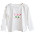 thumbnail image 1 of CYRBOKO Girls Sweatshirts, Printed Comfy Casual Cotton Long Sleeve Pullover White Size 6-7 T, 1 of 3