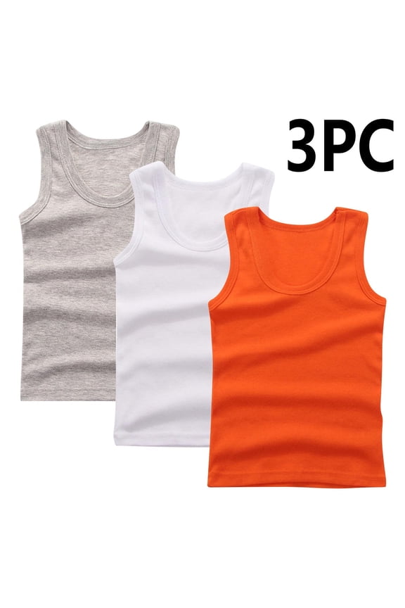 Girls Tank Tops 2025, 3 Pack Cotton Lightweight Crewneck Sleeveless Undershirts Silver Size 11-12 T