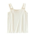 thumbnail image 1 of CYRBOKO Girls Tank Tops, Summer Spaghetti Straps Cotton Soft Sleeveless Tops White Size 9-10 T, 1 of 3