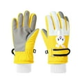 thumbnail image 1 of CYRBOKO Girls Thermal Winter Gloves, Thermal Waterproof Stretchy Fleece Cycling Gloves Yellow Size 6-8 T, 1 of 3